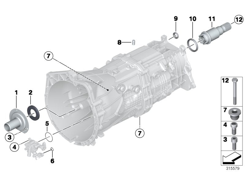Genuine BMW 23108609418 E91 Adapter Shaft (Inc. 335iX, 335xi & 435iX) | Duco Car Parts UK UK Car Parts