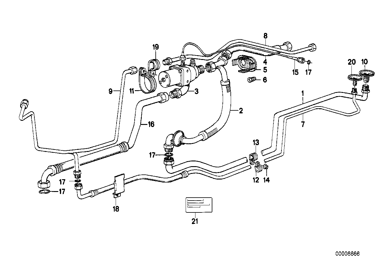 Genuine BMW 64501380308 E24 Tubing (Inc. M635CSi, 635CSi & 628CSi) | Duco Car Parts UK Car Parts