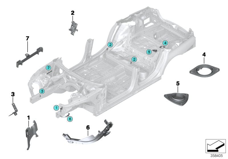 Genuine BMW 61139173422 F02 F01 F03 Cable Holder (Inc. 760i, 740i & ALPINA B7X) | Duco Car Parts UK Car Parts
