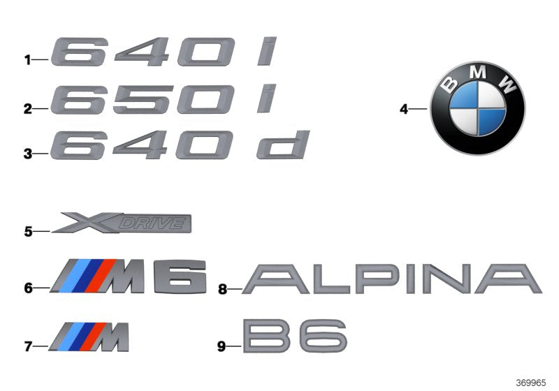 Genuine BMW 51148060405 Label - M6 - | Duco Car Parts UK Car Parts