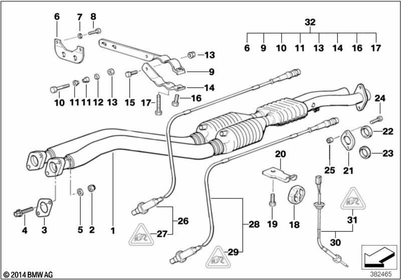 Genuine BMW 18301403489 Rp Catalytic Converter W.Center Silencer | Duco Car Parts UK Car Parts