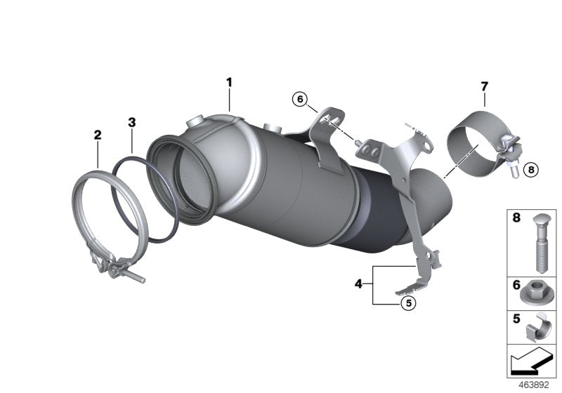 Genuine BMW 18328689449 Exch Catalytic Converter Close To Engine | Duco Car Parts UK Car Parts
