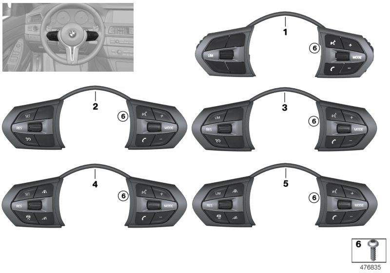 Genuine BMW 61317849411 Switch, Mf Steering Wheel, M-Sport LIM | Duco Car Parts UK Car Parts