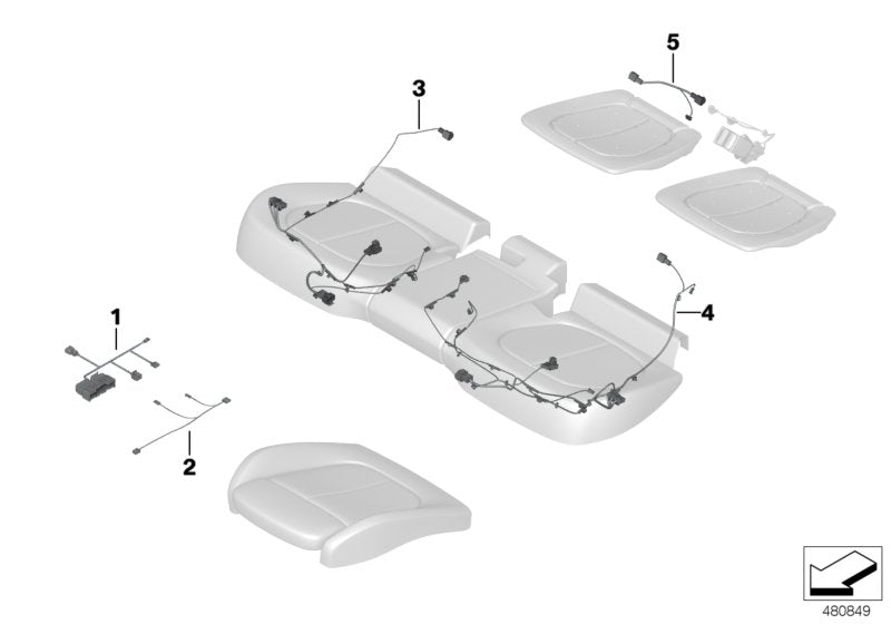 Genuine BMW 61129363777 Wiring Harness For 2Nd Seat Row 0.4 (Inc. 220d, 220i & 216d) | Duco Car Parts UK UK Car Parts