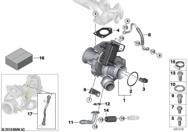 Genuine BMW 11655A3B052 Rp Reman Exhaust Turbocharger | Duco Car Parts UK Car Parts