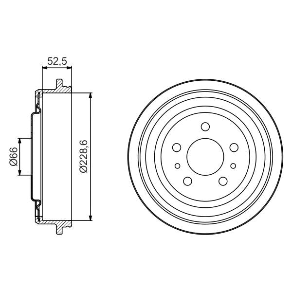 BOSCH 0986477248 Brake Drum