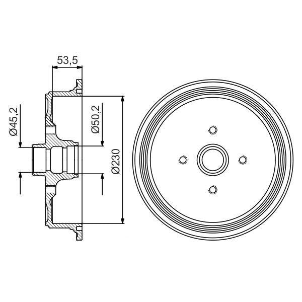 BOSCH 0986477171 Brake Drum