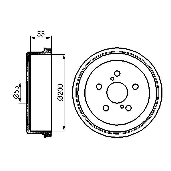 BOSCH 0986477139 Brake Drum