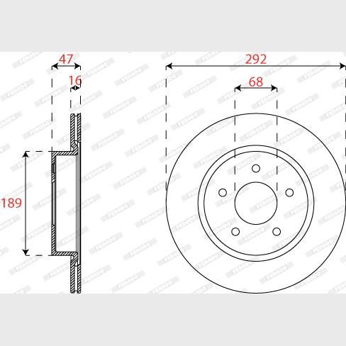 FERODO DDF2786C Brake Disc .