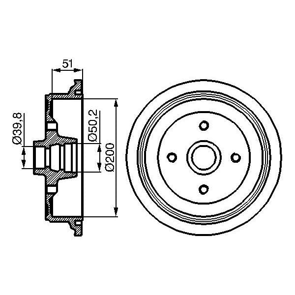 BOSCH 0986477016 Brake Drum