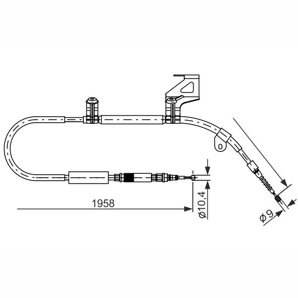FEBI BILSTEIN FE01759 Parking Brake Cable Pull