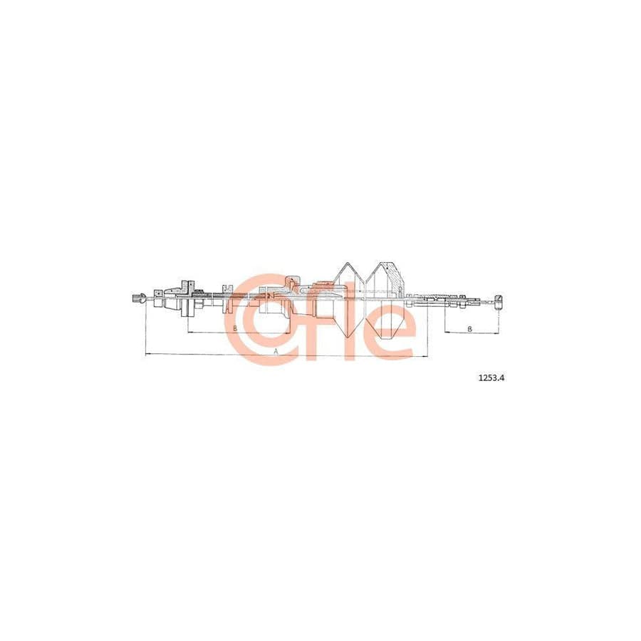 Cofle 92.1253.4 Throttle Cable For Fiat Uno Hatchback (146)