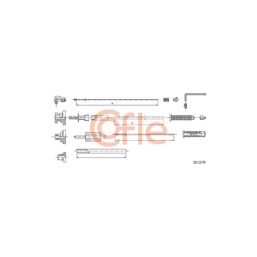 Cofle 92.10.1179 Throttle Cable