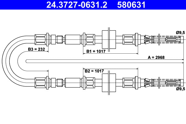 BOSCH 1987482217 Parking Brake Cable Pull