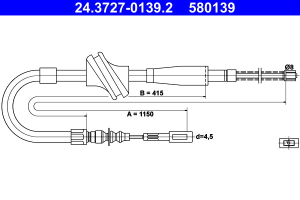 BOSCH 1987477472 Parking Brake Cable Pull