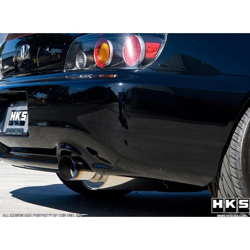 HKS 32701-BH001 75mm Race Hi-Power Single Cat-Back Exhaust w. Titanium tip S2000