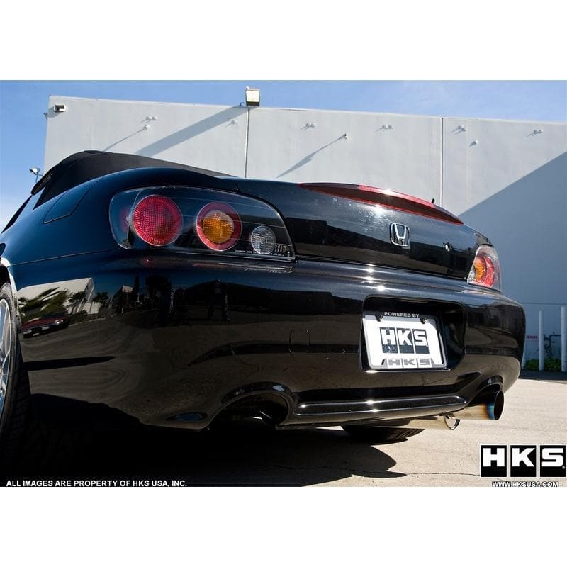 HKS 32701-BH001 75mm Race Hi-Power Single Cat-Back Exhaust w. Titanium tip S2000