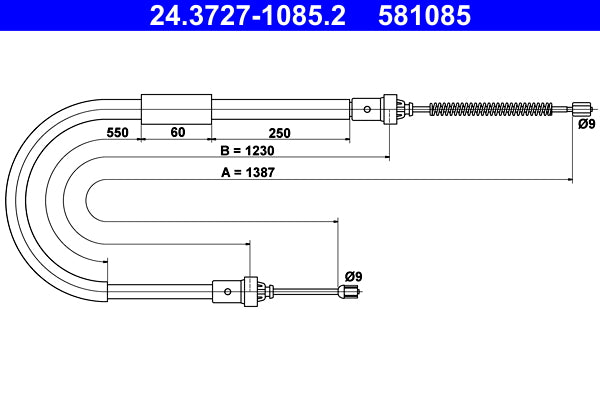 BOSCH 1987477830 Parking Brake Cable Pull