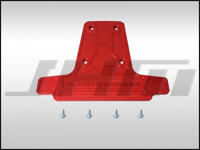 JHM JHM-06E103927K-RED Supercharger Plate - Replaces factory cover - Billet (JHM) RED for B8 S4-S5 Q5-SQ5 C7 A6-A7 D4 A8 and 4L Q7 3.0T