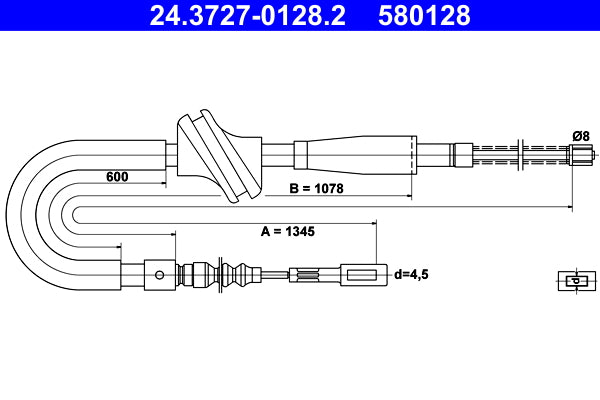 BOSCH 1987482013 Parking Brake Cable Pull