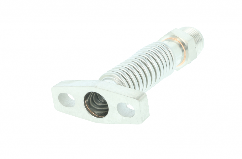 Turbozentrum 463023 Oil return flange Garrett GTX / G-series / GT-R / BorgWarner EFR - pipe flexible short version
