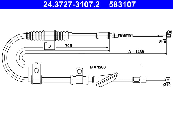 BOSCH 1987477750 Parking Brake Cable Pull
