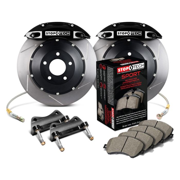StopTech 83.870.4600.51 Sport Big Brake Kit - Front - 332x32mm Slotted - ST-40 Black