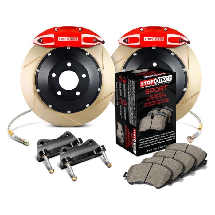 StopTech 83.508.0058.73 Sport Big Brake Kit - Rear - 380x32mm Slotted & Zinc Coated - ST-41 Red