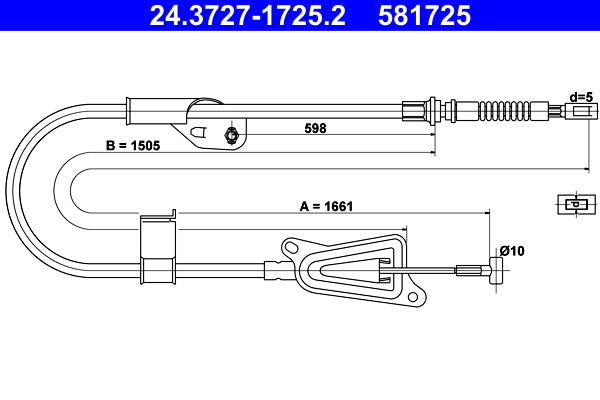 BOSCH 1987477845 Parking Brake Cable Pull