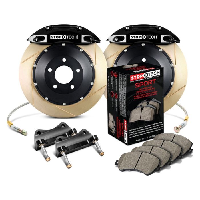 StopTech 83.945.4600.53 Sport Big Brake Kit - Front - 332x32mm Slotted & Zinc Coated - ST-40 Black