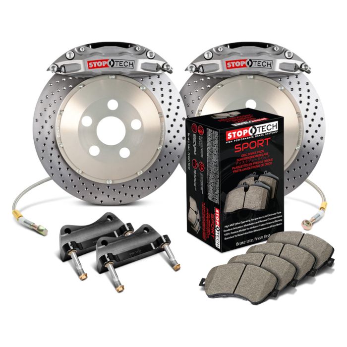 StopTech 83.838.4600.R2 Trophy Sport Big Brake Kit - Front - 332x32mm Drilled - STR-40 Anodized