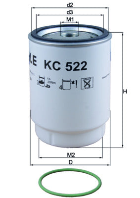 Mahle KC522D - Fuel Filter