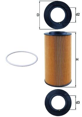 Mahle OX434D - Oil Filter