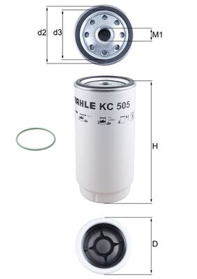 Mahle KC505D - Fuel Filter