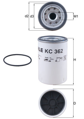 Mahle KC362D - Fuel Filter