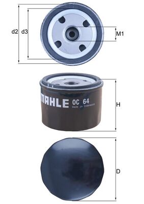 Mahle OC64 - Oil Filter