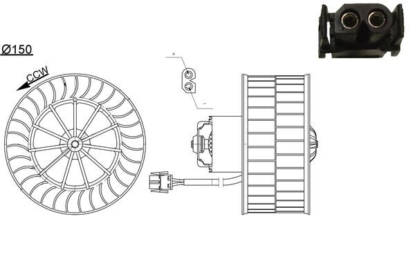 Mahle AB44000S - Interior Blower