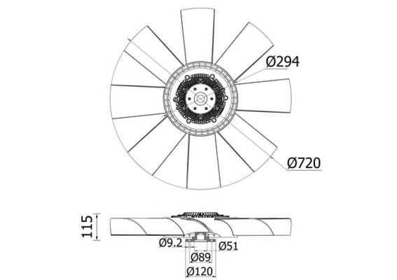 Mahle CFF412000S - Fan, engine cooling