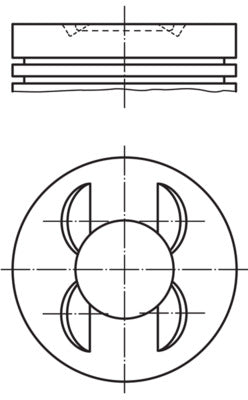 Mahle 0025202 - Piston with rings and pin