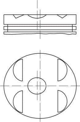 Mahle 0010410 - Piston with rings and pin