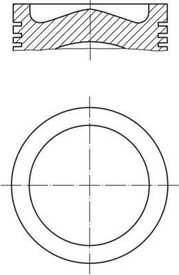 Mahle 0046700 - Piston with rings and pin
