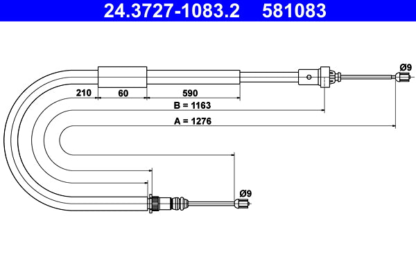 BOSCH 1987482256 Parking Brake Cable Pull