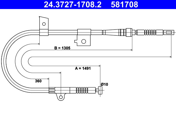 BOSCH 1987477552 Parking Brake Cable Pull