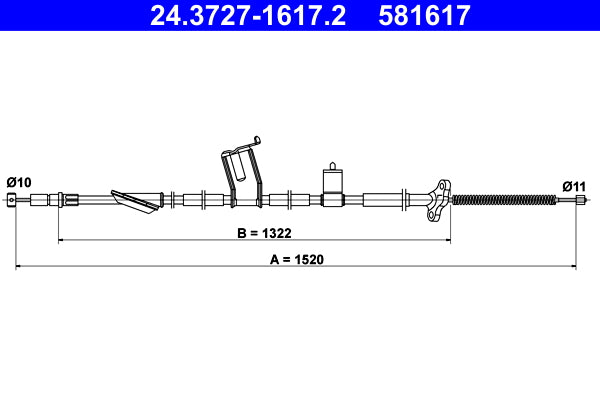 BOSCH 1987482377 Parking Brake Cable Pull