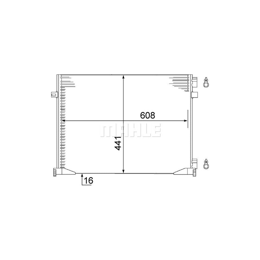 MAHLE ORIGINAL AC 528 000S Air conditioning condenser without dryer