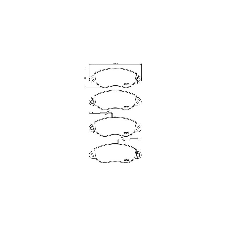 Hella 8DB 355 010 531 Brake Pad Set For Nissan Cabstar E Platform Chassis Tl_ Vl_ With Integrated Wear Warning Contact With Brake Caliper Screws