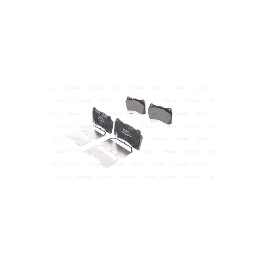 Bosch 0986494880 Brake Pad Set With Acoustic Wear Warning With Anti Squeak Plate BP2054