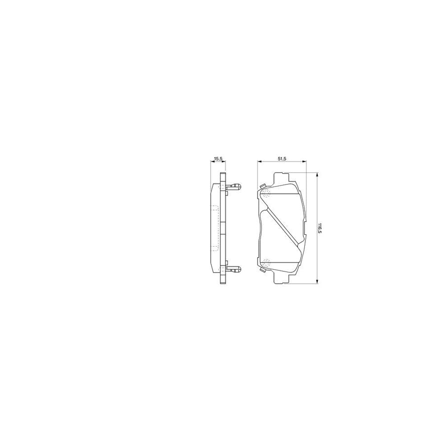 Bosch 0986424534 Brake Pad Set Front Axle Rear Axle BP287