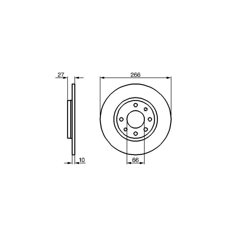 BOSCH 0 986 478 090 Brake Disc Solid Oiled