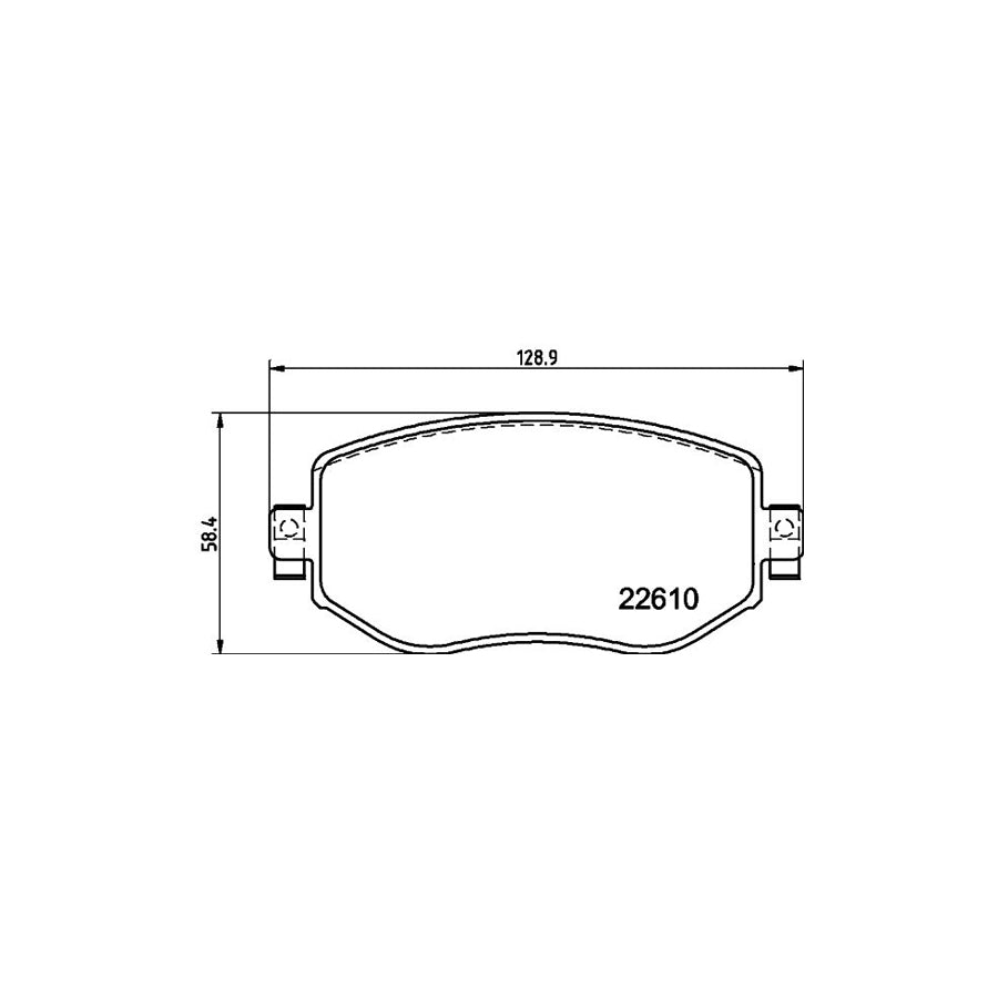 Hella 8DB 355 025 851 Brake Pad Set For Renault Megane With Acoustic Wear Warning